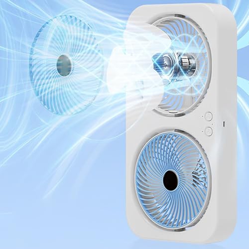 Ventilateur de table double tête silencieux pour la chambre et le camping