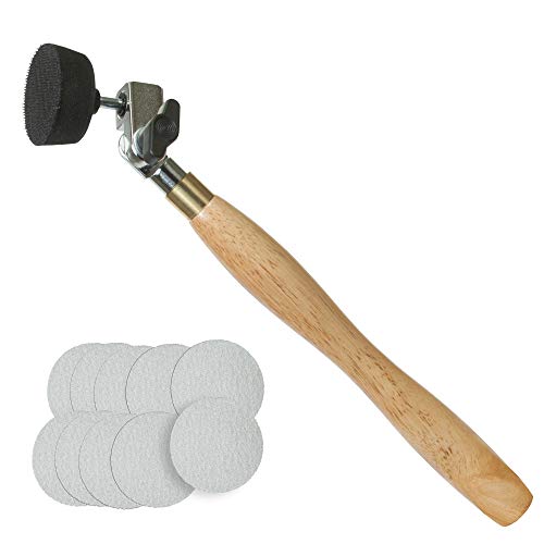 2" Diameter Bowl Sander with Foam Hook & Loop Pad and 9” Long