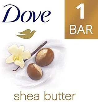 Dove Pampering Beauty Cream Soap Bar, for all skin types, Shea Butter & Vanilla with ¼ moisturizing cream, 160g
