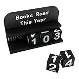 Books Read This Year Counter, Bücher Lesezähler Jahreslese Tracker, Bücherregal Deko, Deko Bücherregal, Dekoratives Regalzeichen für Lesefortschritt in Bibliothek Klassenzimmer Wohnheim