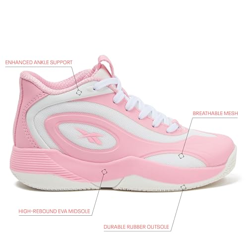 Image of Reebok Open Gym Kids Basketball Shoes for Boys and Girls Sneakers Size Big and Little Kid 11 to 7