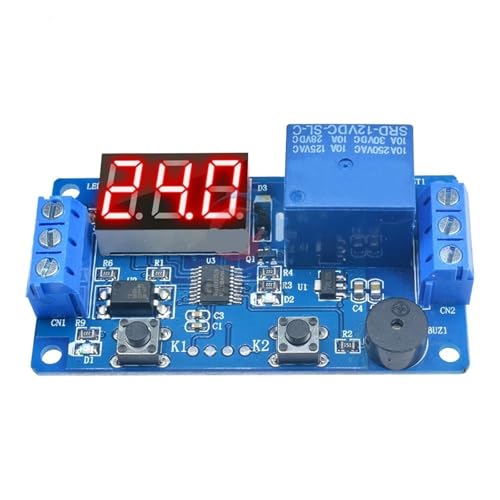 Relé de ciclo de temporizador de 12V con disparador programable y pantalla de lectura rápida 2