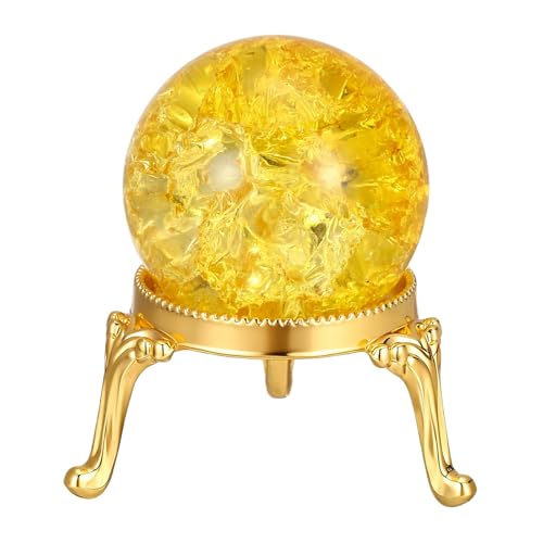 Boule de cristal 40mm avec support métallique pour presse-papiers