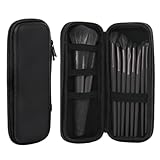 peiqiup EVA Rígida Estuche Escolar,Estuche de Lona con Cremallera de Gran Capacidad para Adultos, niñas y niños, Negro