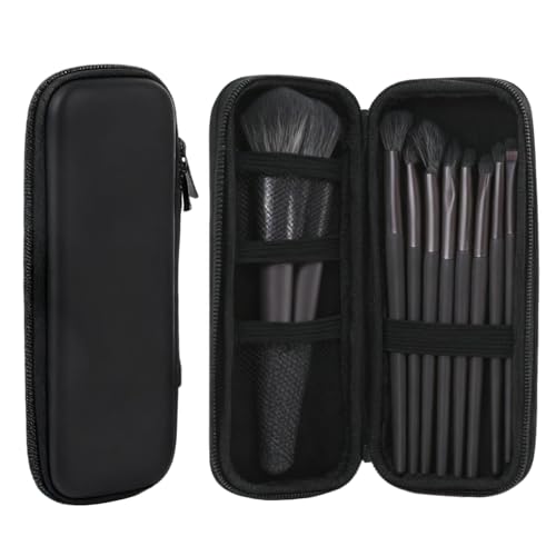 peiqiup EVA Rígida Estuche Escolar,Estuche de Lona con Cremallera de Gran Capacidad para Adultos, niñas y niños, Negro