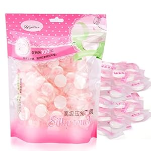 DIY 100 PCS Compressed Disposable Cotton Facial Mask Sheet Grain Skin Care, Dry Mask Paper for Home, Travel