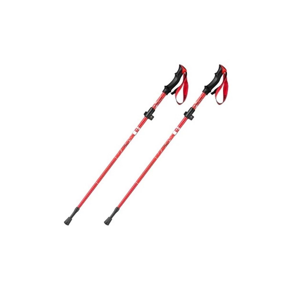 2 szt. Ultralekkie kijki trekkingowe Laski turystyczne Składane aluminiowe kijki trekkingowe Laski(Long handle Red)