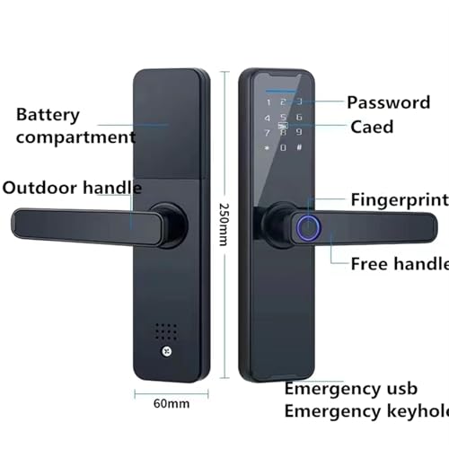 Serrure de porte intelligente numérique avec clavier pour maison