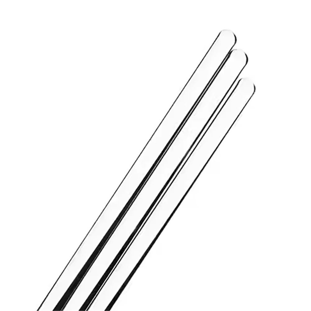 Bastoncini agitatori in vetro, Bacchette for agitazione in borosilicato trasparente da 100 pezzi, estremità arrotondata liscia, dimensioni multiple for laboratorio(7X300mm)