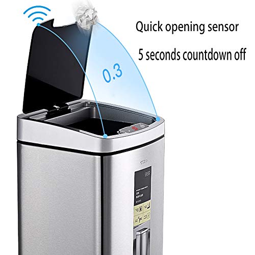 Papelera de inducción para sala de estar y baño moderno con tapa automática 7