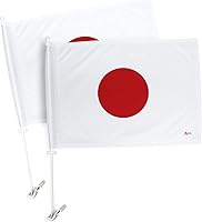Vista 183 de Bandera de Estados Unidos con poste para coche, bandera para carros, 2 unidades, bandera de América, capó para auto, 4 de julio, decoración