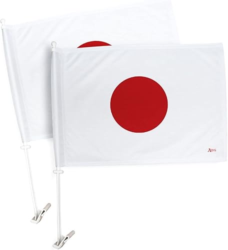 Miniatura 183 de Bandera de Estados Unidos con poste para coche, bandera para carros, 2 unidades, bandera de América, capó para auto, 4 de julio, decoración
