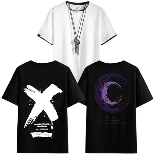 XIAOYAO Pack de 3 Camisetas Hombre Manga Corta Cuello Redondo Algodón Camisa Casual Estampado Hip Hop T-Shirt