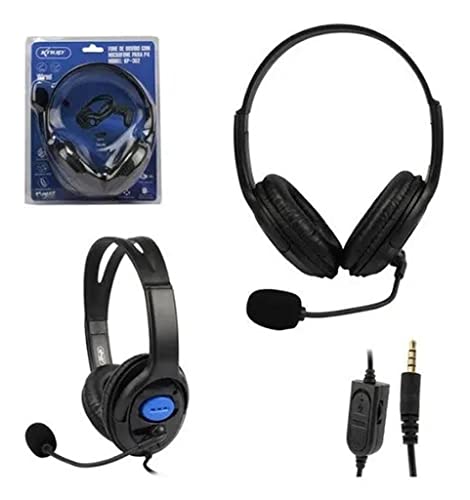 Fone Gamer Com Microfone Ps4 Pc P2 Mac Psp Ps Vista Profissa