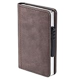 【Automatically Pop-up Designed】Quick access to your credit cards with the simple press of a button. Cards are nicely spread when ejected. There are 6 slots in the MUCO wallet and 2 pockets on the front and inside. So don't worry about cards falling and losing.