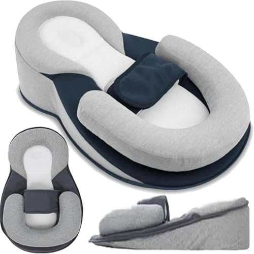 Image of Baby Bed Acid Reflux with Strap, 2025 New Baby Pillow for Comfortable & Feeding Support