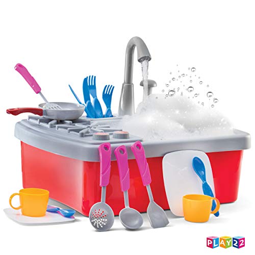 Play22 Kitchen Sink Toy 17 Set - Play Sink Play House Pretend Toy