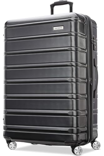 Image of Samsonite Omni 2 Hardside 2 Piece Set - Includes Global Carry-On & Large Checked Suitcases - 360 Dual Spinner Wheels - Integrated TSA Lock & Expansion - Amazon Exclusive - Midnight Black