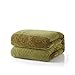 Tache Green and White Soft Evergreen Micro Fleece Throw Blanket