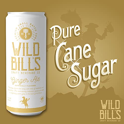 Miniatura 4 de Wild Bill's Ginger Ale Soda Classic Craft Soda Pop - Bebidas gaseosas hechas con azúcar de caña pura, sin cafeína, sin jarabe de maíz de alta