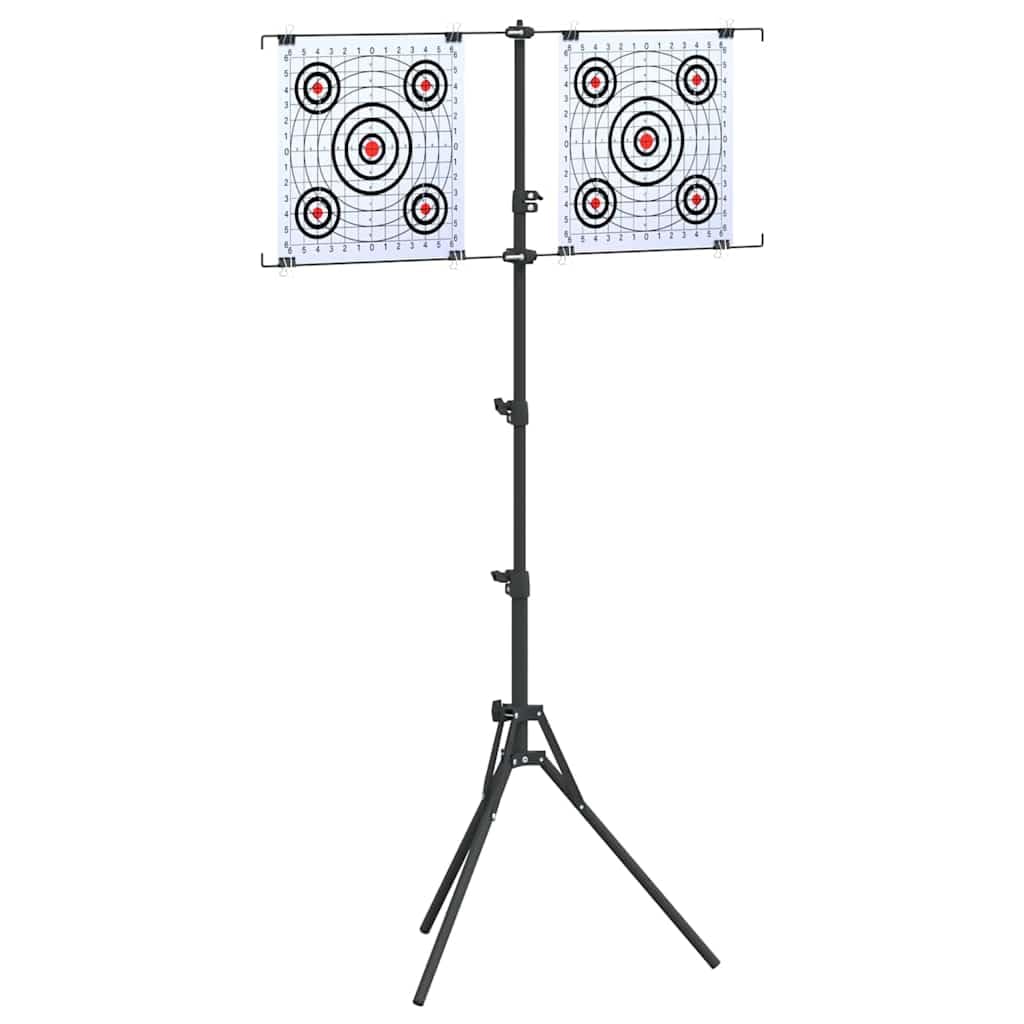 Supporto per bersaglio per esterni, 82,5 x 51 x 150 cm, in metallo, pieghevole, regolabile in altezza