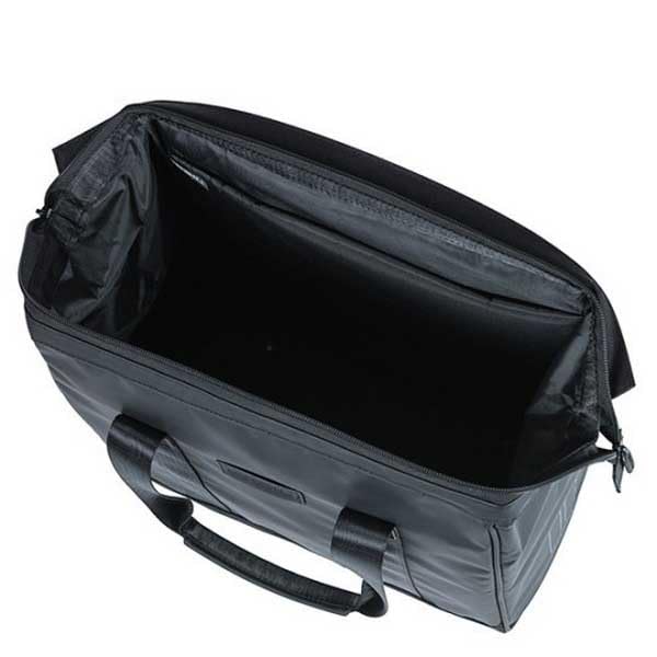 Basil Torba rowerowa MIK Hooks – 23 l – plandeka – komora główna z wyściełaną kieszenią na laptopa – stabilna i odporna na deszcz – komfortowe uchwyty – odblaskowa – czarna