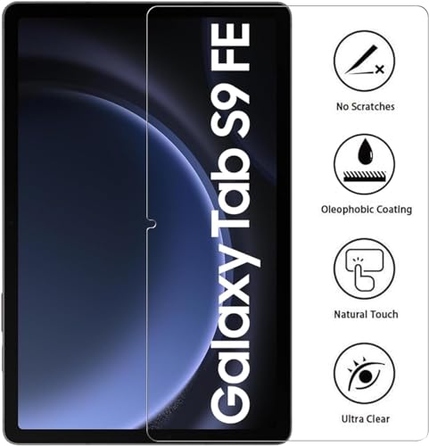 Image of VERTUS Premium Tempered Glass Screen Protector for Samsung Galaxy Tab S10 FE / S9 FE 27.69 cm (10.9 inch) with Anti-Scratch & Smudge Proof Coating