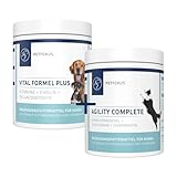 PetFokus Duo: Agility Complete + Vital Formel Plus – Ergänzungsfuttermittel für Hunde – 2 Dosen – einfache Tagesroutine