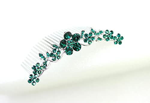 Peineta para el pelo Faship GorgeousGreen para peinados de novia y fiestas 3