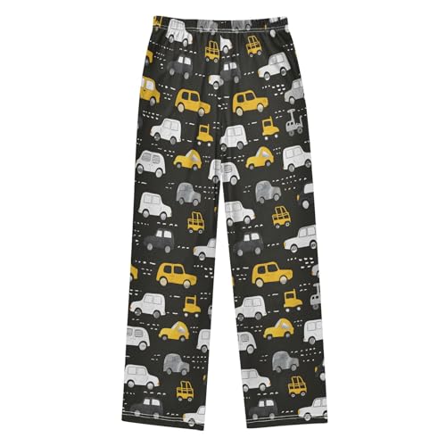 Pajama Pants Cartoon Cars Black Graffiti Long Sleep Pants Lounge Bottoms2