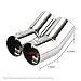 Ayame Car Tail Pipes Replacement Car Style Dual Pipe Stainless Steel Exhaust Tail Pipes Muffler Tips Fit for VW Golf 4 Bora Jetta