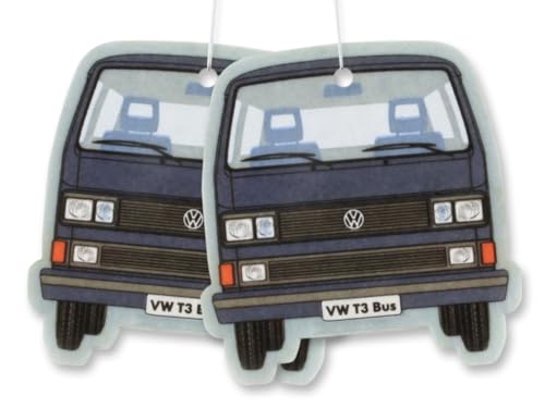 BRISA VW Collection - Volkswagen Air Freshener, Room Freshener, Deodorizer for Cars T3 Bus Vanagon Motif (Fresh/Blue/Set of 2)