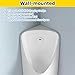 MZZKFC Men's Urinal Spill Proof & Leak Proof, Wall Mount Ceramic Urinal for Men Water-Saving, White & Black Portal Urinal Easy Install and Clean, for All Men(White)
