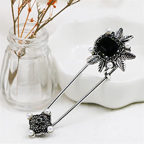 Broche fleur perle pour cardigan et pull vintage - 2