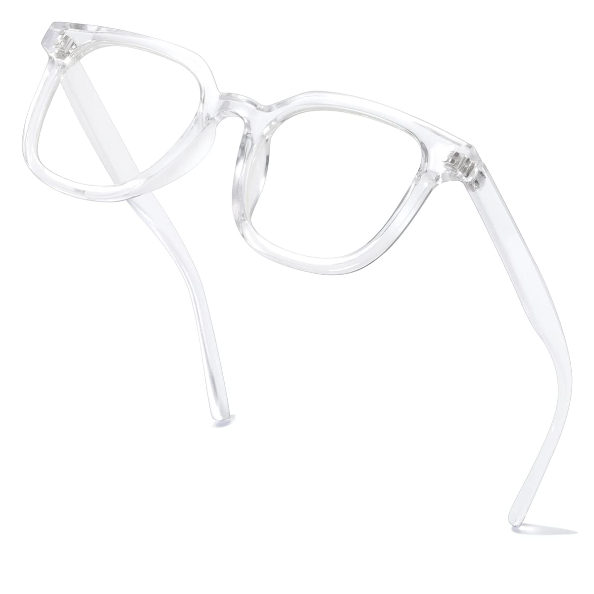 aisswzber Full Frame Eyewear Square Glasses Clear Lens Non Prescription for Women Men Teens