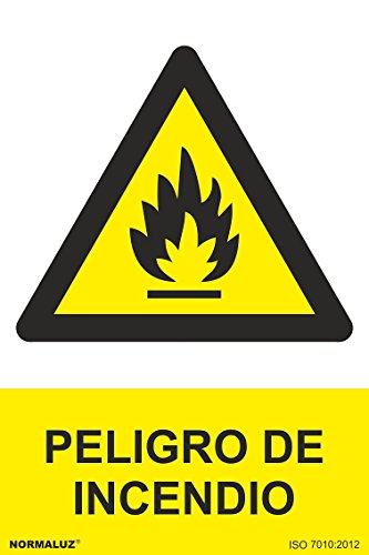 SEÑAL PVC PELIGRO INCENDIO 21X30 CM