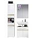 Produktbild trendteam smart living - Badezimmer Kombination - Badezimmer - Set One - Aufbaumaß (BxHxT) 110 x 182 x 34 cm - Farbe Weiß Hochglanz mit Eiche San Remo Hell - 133690896