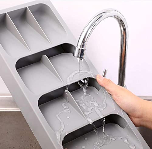 Organizador de Facas e Talheres para Gaveta de Armário de Cozinha (Para talheres-40,5 Cm x 16,5 Cm x