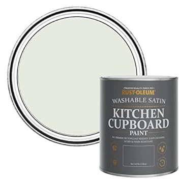 Rust-Oleum Green Scrubbable Kitchen Cupboard Paint in Satin Finish - Sage Mist 750ml