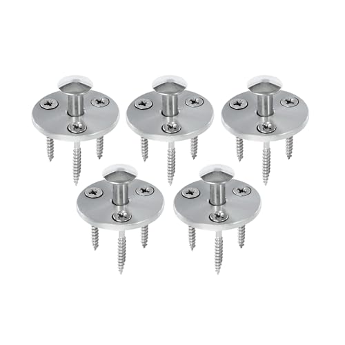 Piton Douille Rétractable + 3 Vis | pour Fixation bâche Couverture de Piscine sur Plage Bois | Alu/INOX | Lot de 5 pièces - POOLCO