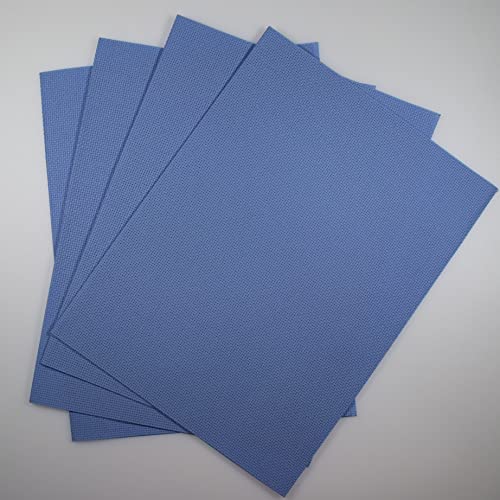 Image of KCS 4 pc of 12 inch x 18 inch 14CT Counted Cotton Aida Cloth Cross Stitch Fabric (Light Blue)