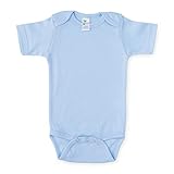 Laughing Giraffe Baby Blank Short Sleeve Unisex One Piece Bodysuit (12-18 Months, Blue)