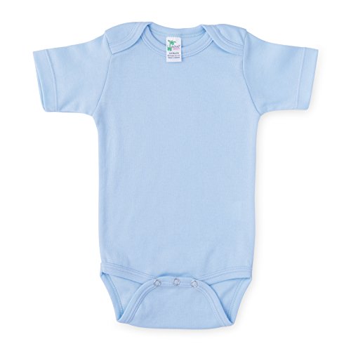 Laughing Giraffe Baby Blank Short Sleeve Onesie Bodysuit (12-18 Months, Blue)