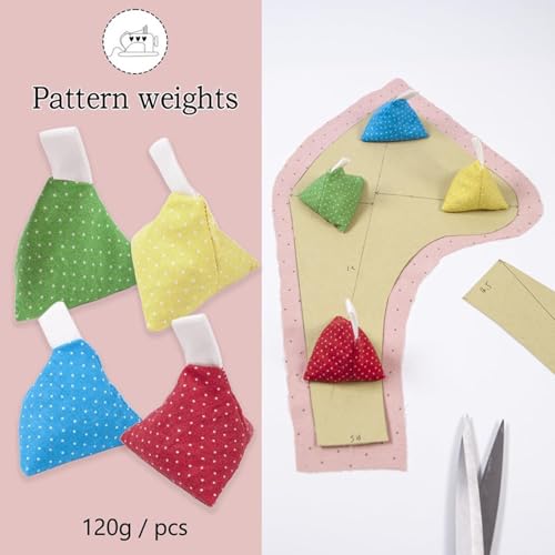 Poids de coupe textile avec poignée ergonomique et forme triangle doux - 4 pcs - 6