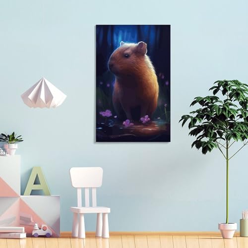Impression sur toile capybara tableau art mural de qualité - 2