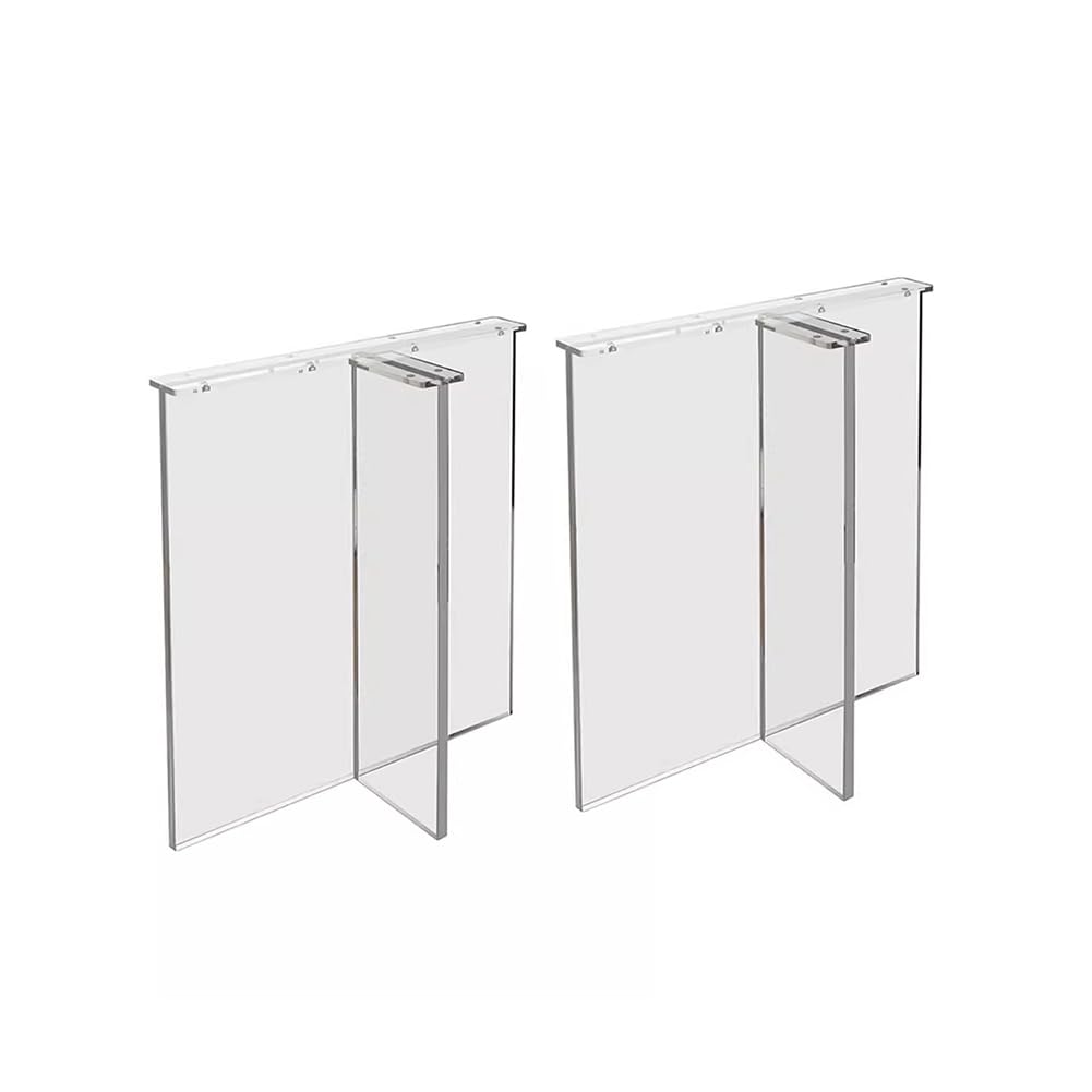 Pieds de table acrylique cristal haut de gamme 60x71cm robustesse 150kg