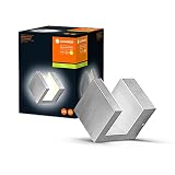 LEDVANCE Oprawa ścienna i sufitowa LED: for ściana, ENDURA STYLE PYRAMID / 9 W, 220…240 V, kąt rozsyłu światła: 90°, Ciepły biały, 3000 K, materiał: stainless steel, IP44