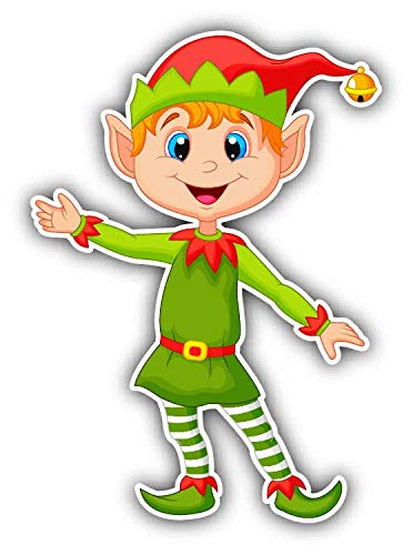 JJH Inc Magnet Christmas Elf Cute Cartoon Flexible Vinyl Magnet Waterproof Car Magnetic Bumper Sticker 5