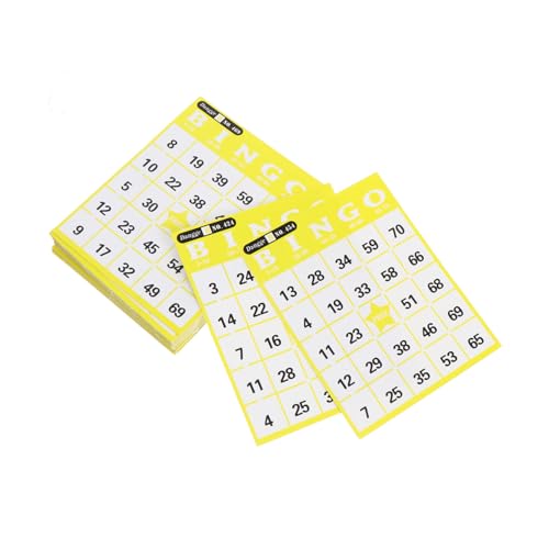 GARIOUANS Tarjetas de Bingo Creativas para Pequeños de Mesa Portátil con Cartones de Colores Aleatorios Accesorios para Rifa y Diversión Social Color Aleatorio Color Aleatorio