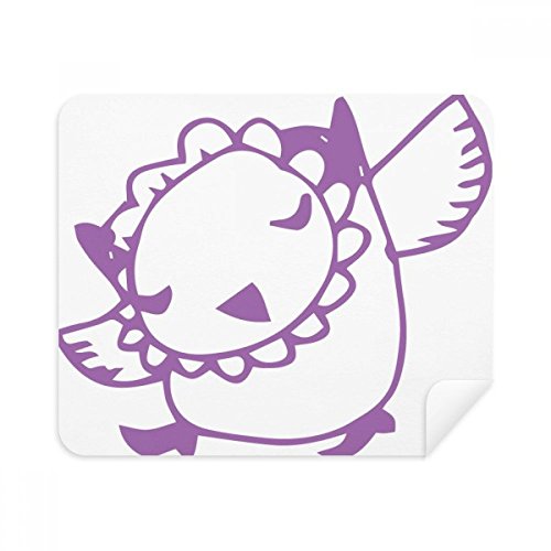 Cartoon Bird Simple Line-Drawing Animal Cleaning Cloth Screen Cleaner 2pcs Suede Fabric